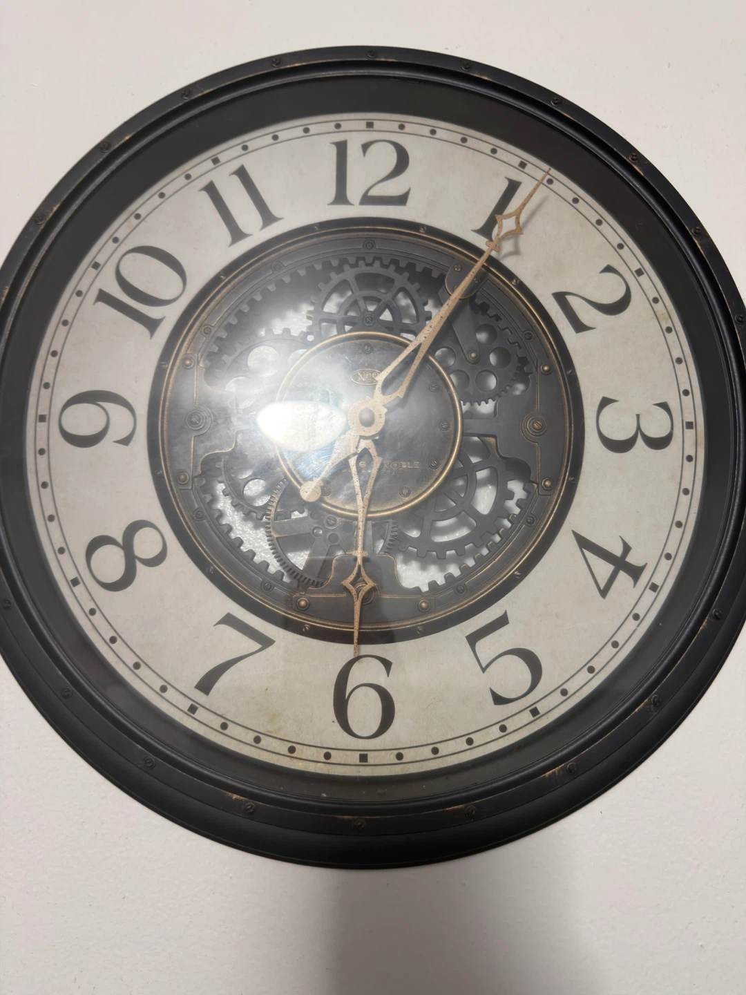 Decorative Wall Clock with Exposed Gears - photo 2