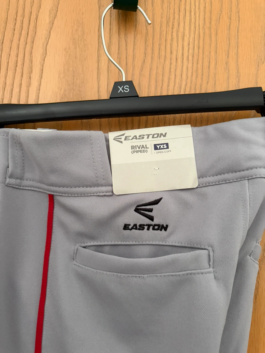Easton Rival Youth Baseball Pants Grey Red Stripe Size YXS - photo 2