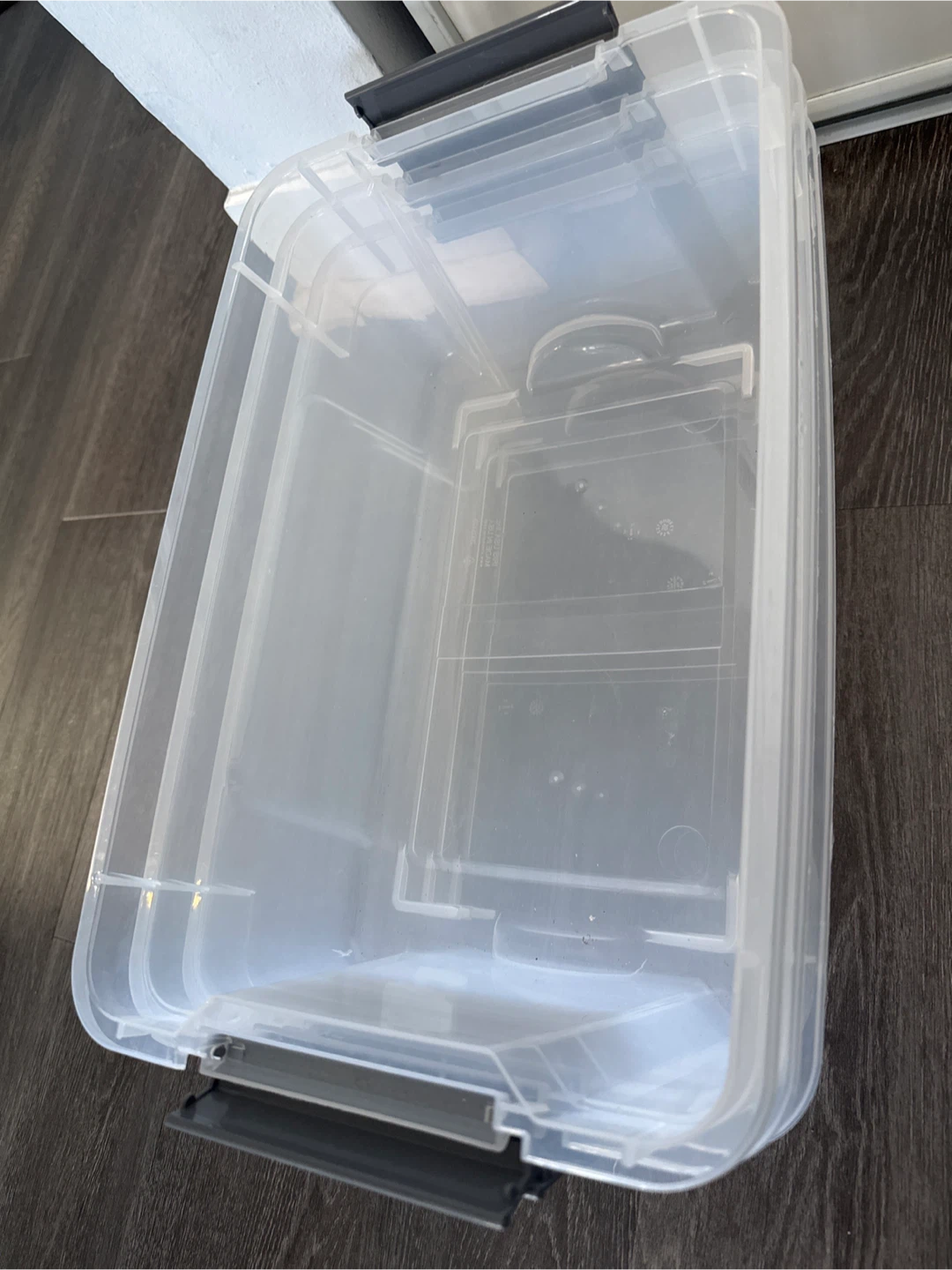 Clear Plastic Storage Bin with Lid - photo 2