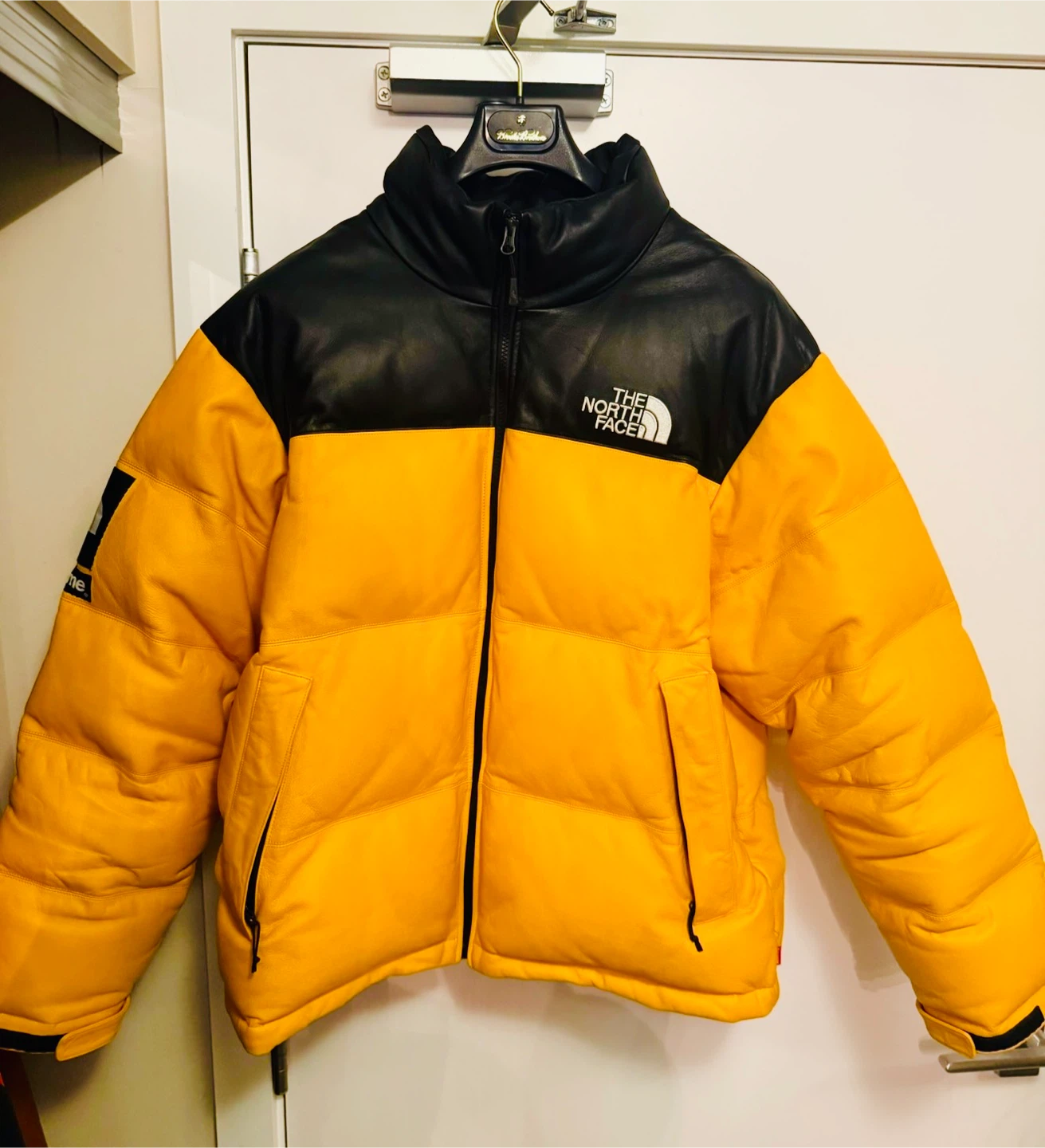 Supreme Puffer Jacket - Yellow/Black - XL