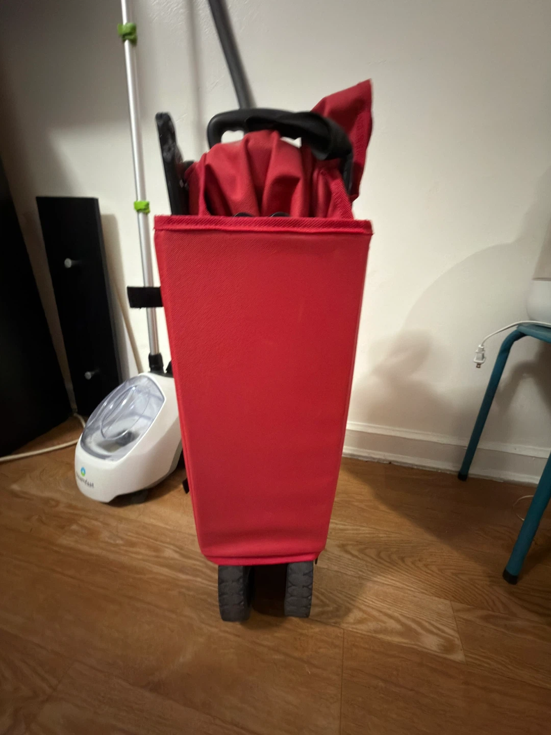 Red Folding Shopping Cart - photo 2