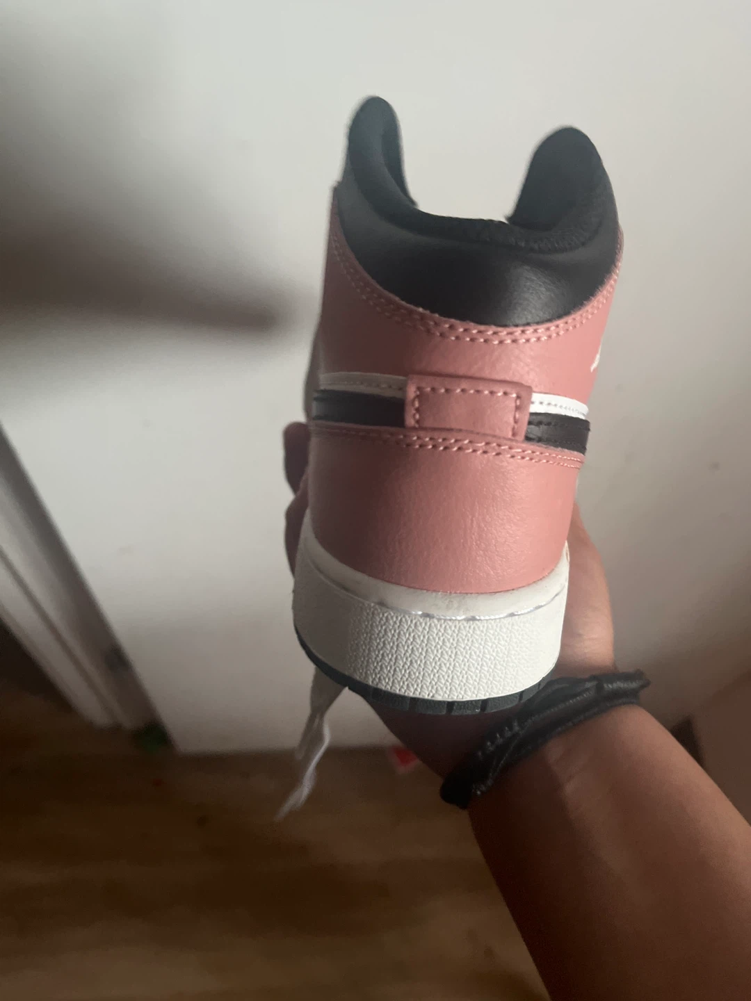 Air Jordan 1 Mid SE Pink Black White TD Shoes - photo 4