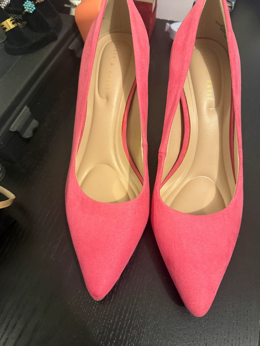 Kelly & Katie Pink Suede Heels