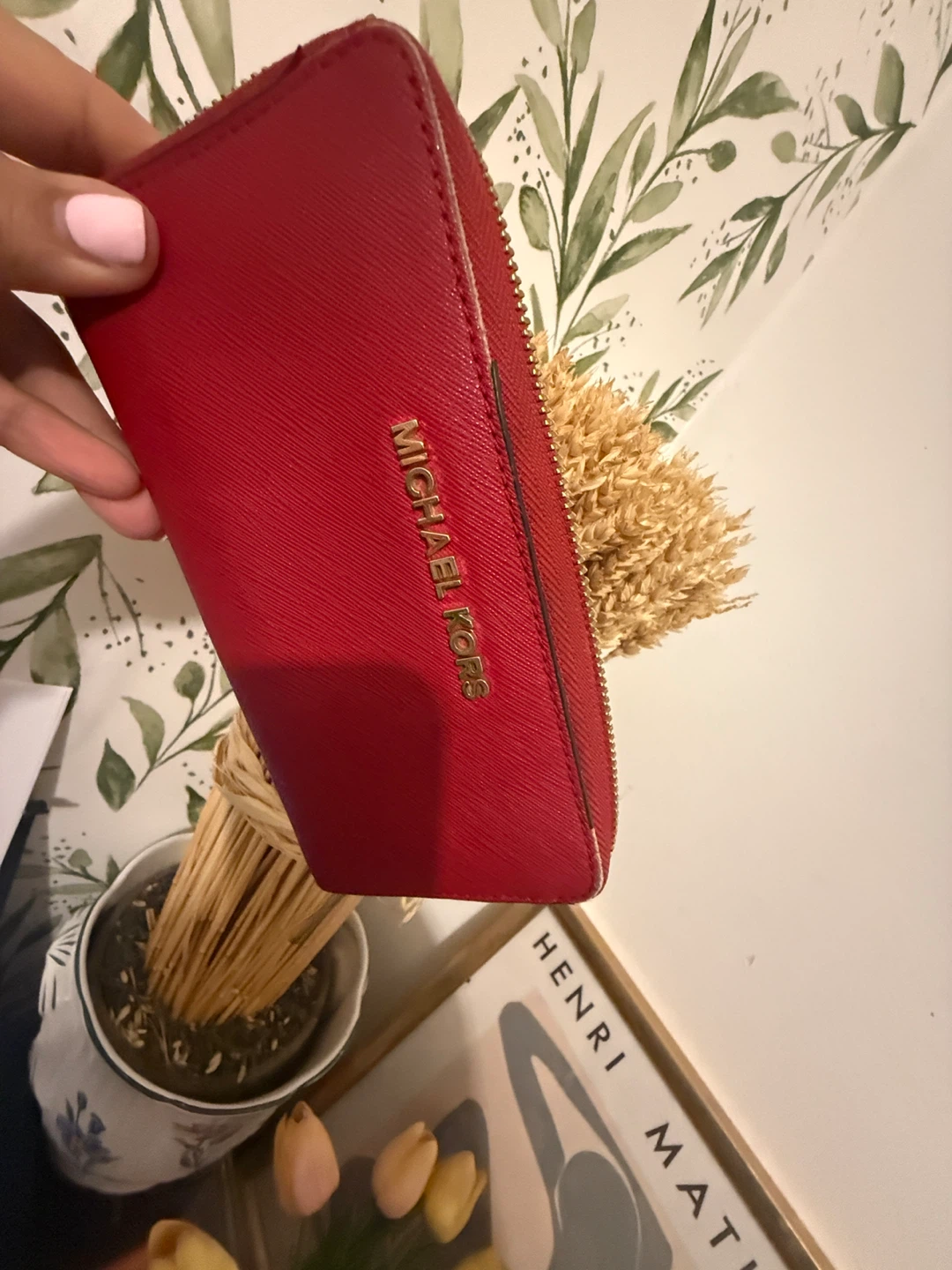 Michael Kors Red Zip Around Wallet - photo 3