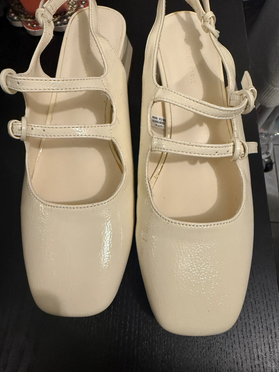 Women's Cream Slingback Ballet Flats Size 7