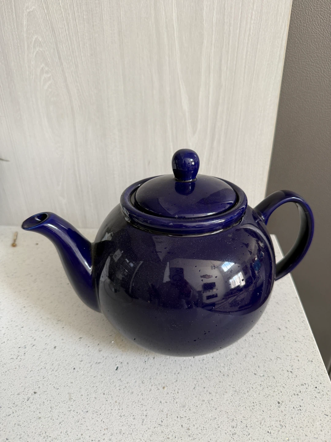 Dark Blue Ceramic Teapot