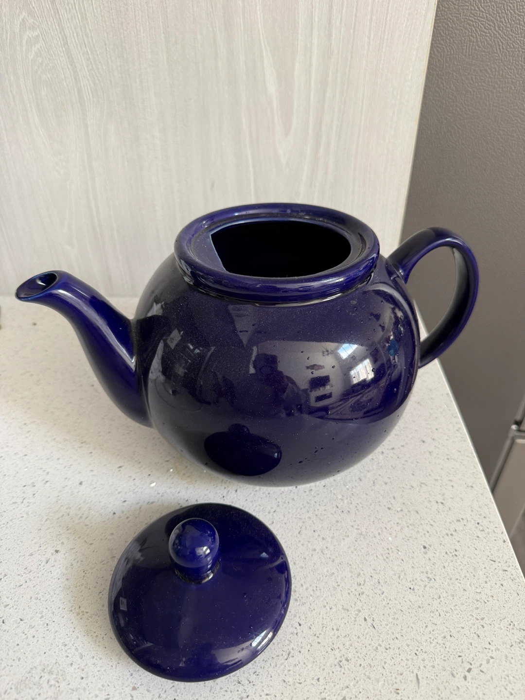 Dark Blue Ceramic Teapot - photo 2