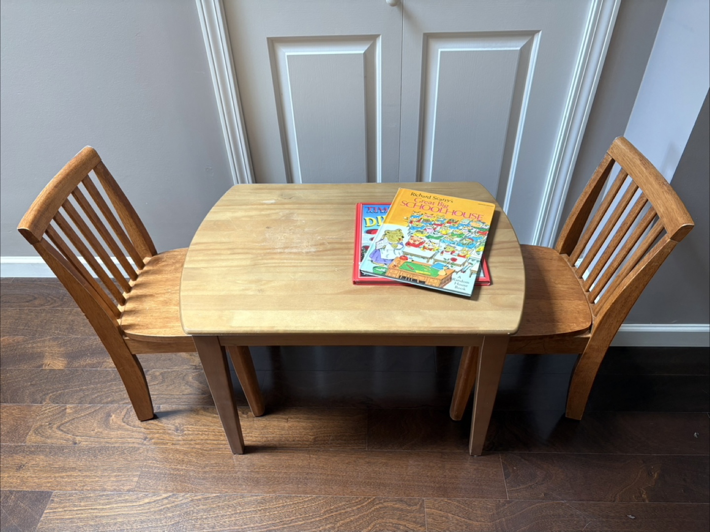 Kids Wooden Table and Chairs Set - photo 3