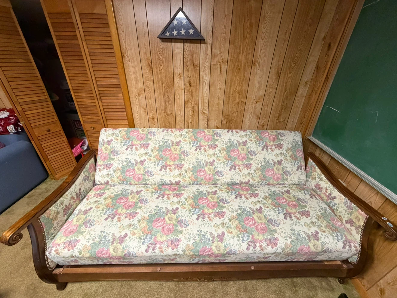 Floral Upholstered Sofa Daybed