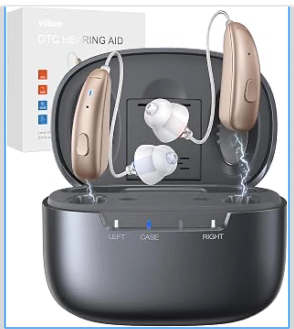 VOHON OTC Hearing Aid with Charging Case
