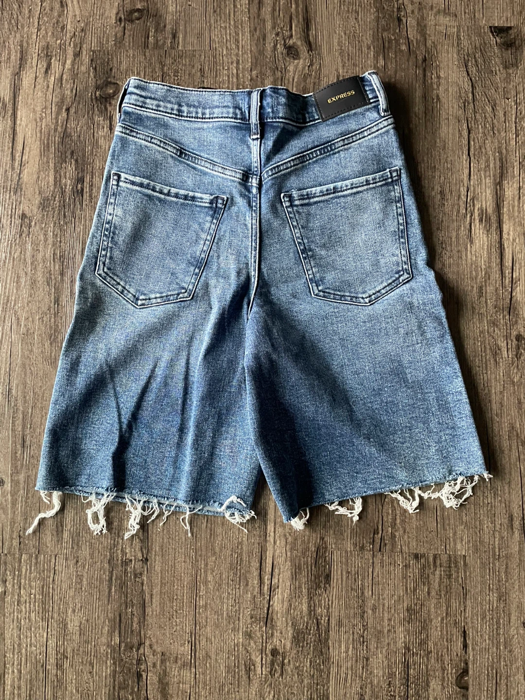 Express High Waisted Denim Shorts Size 00 - photo 2