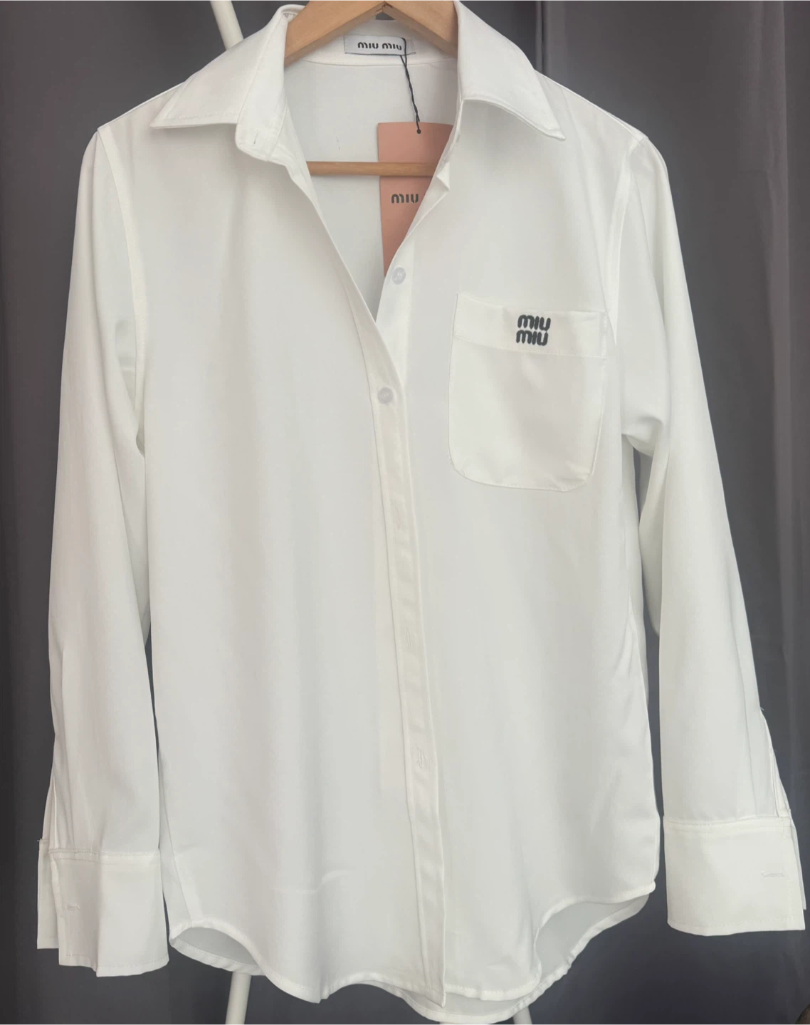 Miu Miu White Button-Up Shirt