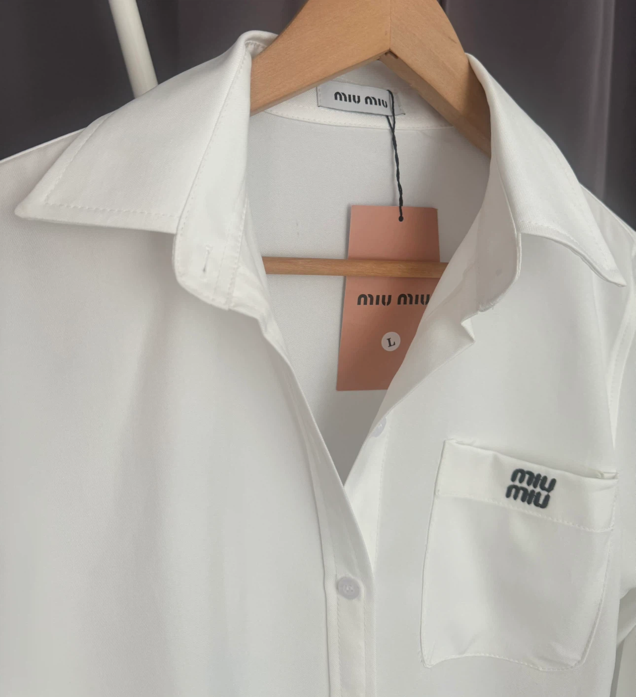 Miu Miu White Button-Up Shirt - photo 3