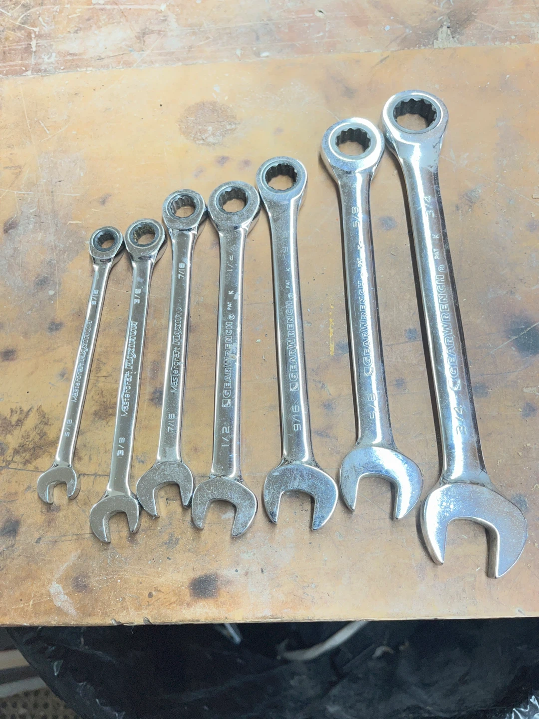 Mastercraft & Gearwrench Combination Wrenches (7 pc.)