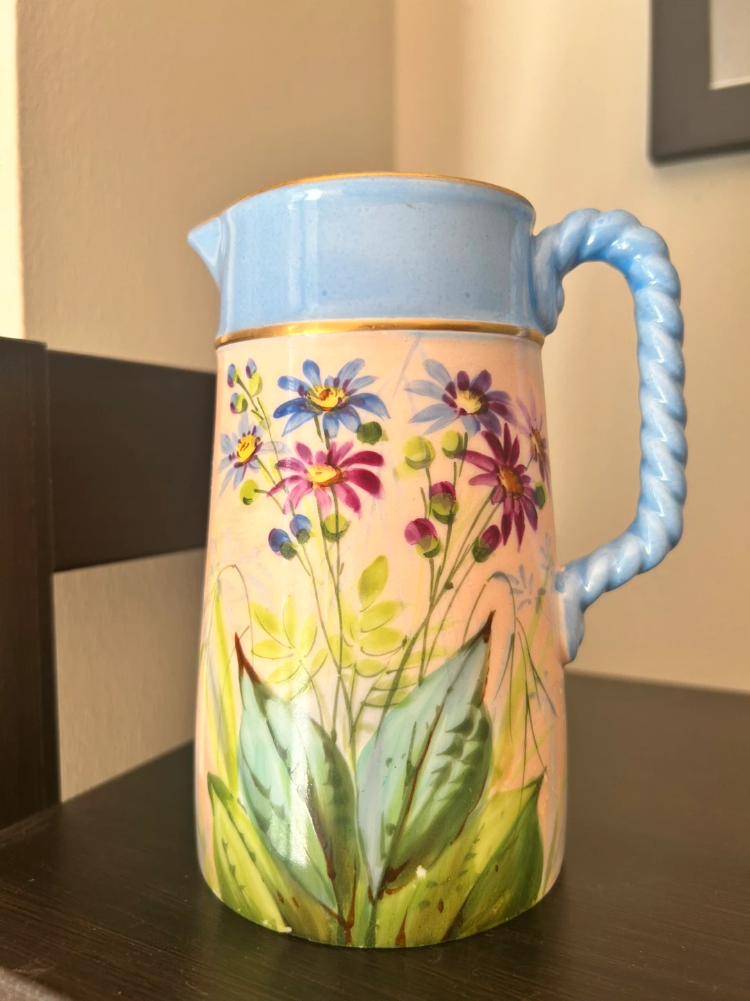 Vintage Floral Pitcher