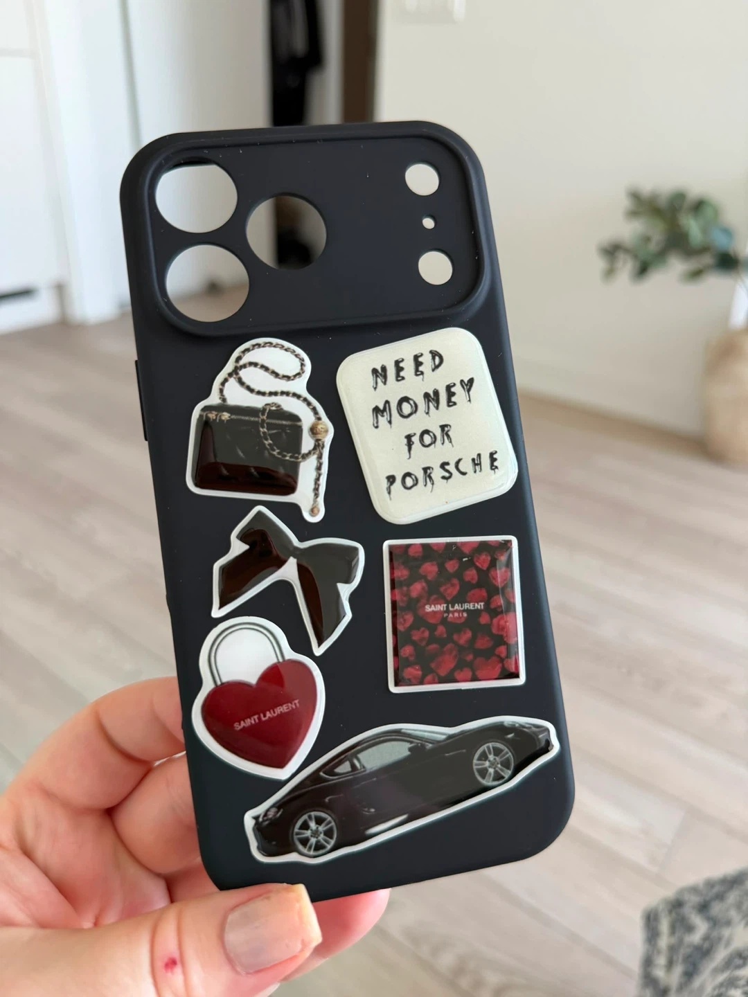 iPhone Case with Saint Laurent Stickers - photo 2