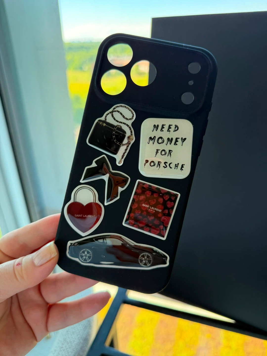 iPhone Case with Saint Laurent Stickers - photo 4