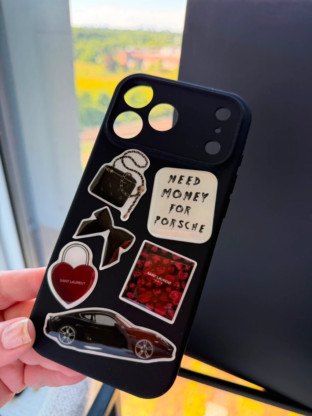 iPhone Case with Saint Laurent Stickers - photo 3