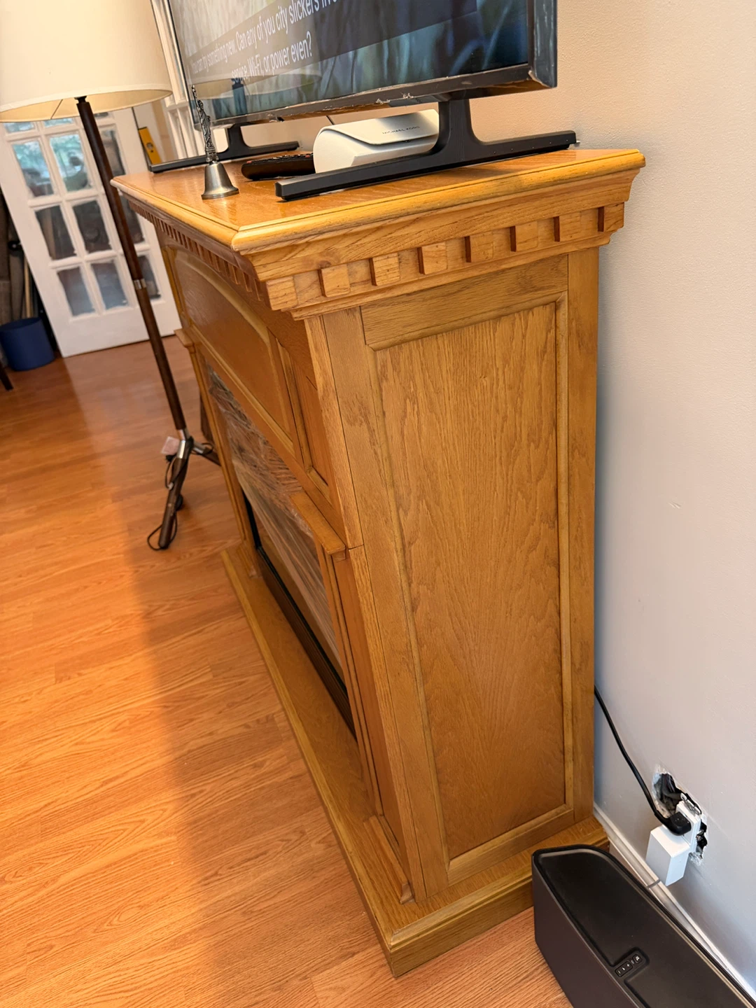 Oak Electric Fireplace Mantel - photo 2