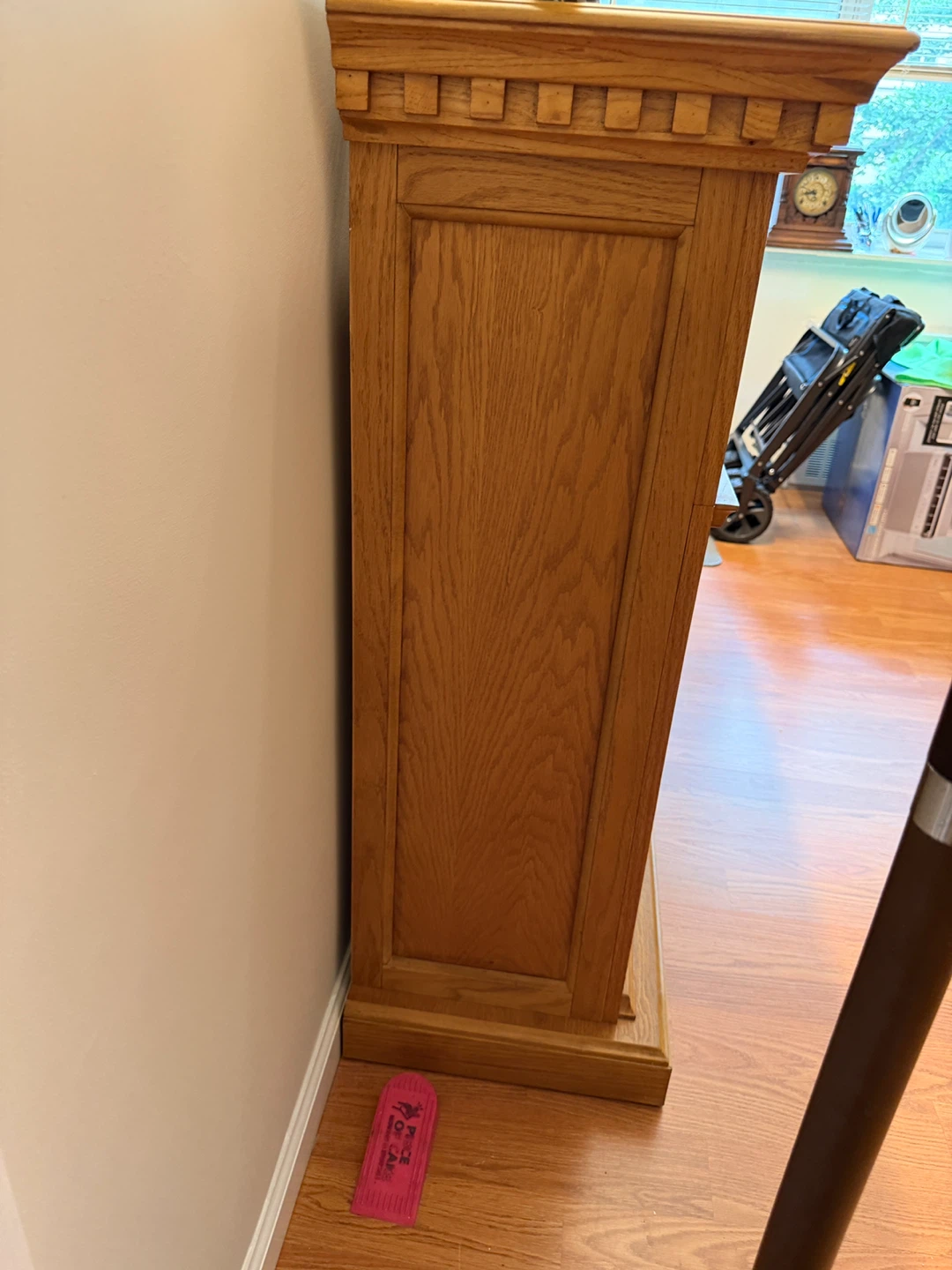 Oak Electric Fireplace Mantel - photo 3