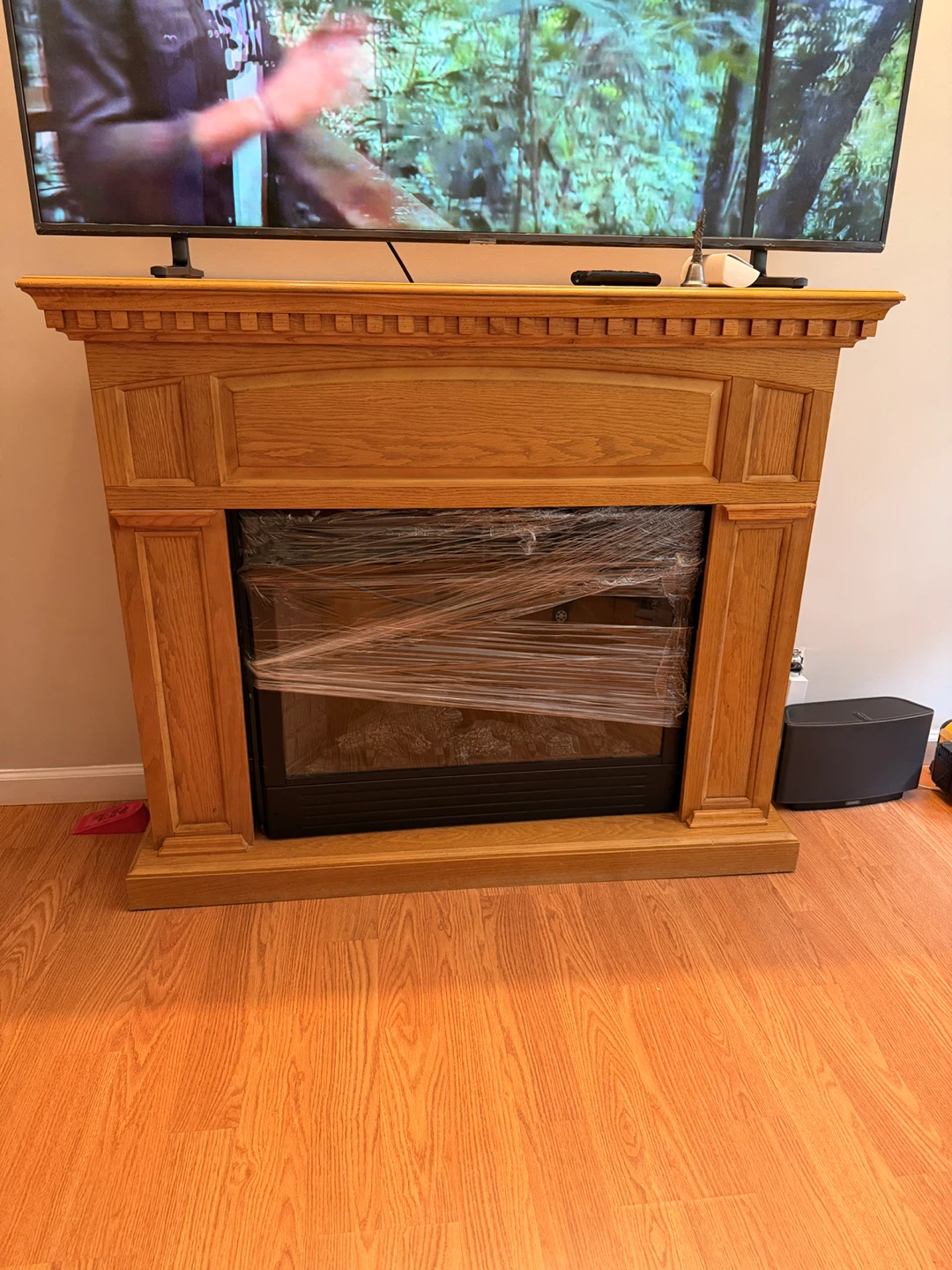 Oak Electric Fireplace Mantel - photo 4