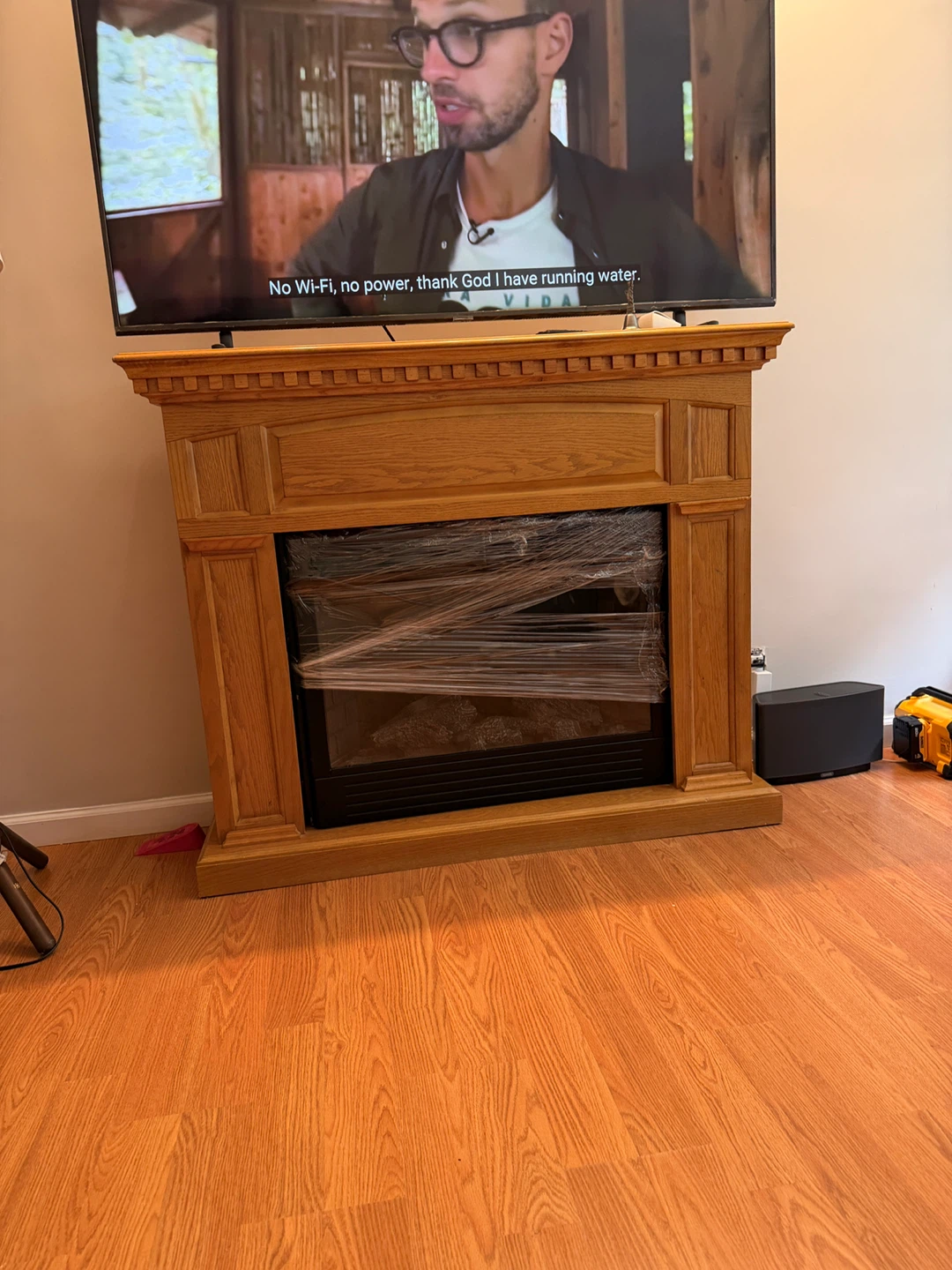 Oak Electric Fireplace Mantel - photo 5