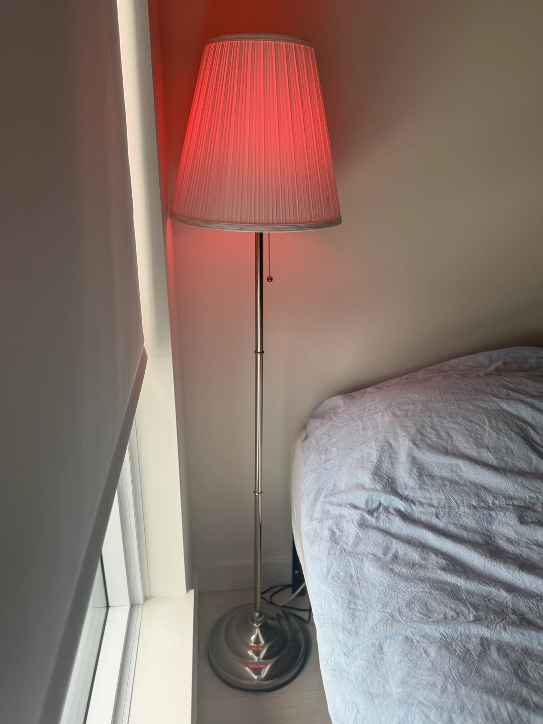 Floor Lamp with Pleated Shade