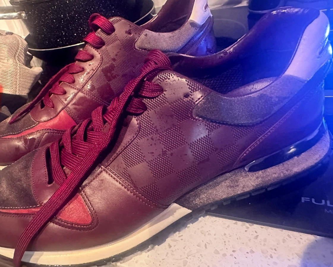 Louis Vuitton Calfskin Suede Run Away Sneakers 10.5 Bordeaux - photo 2