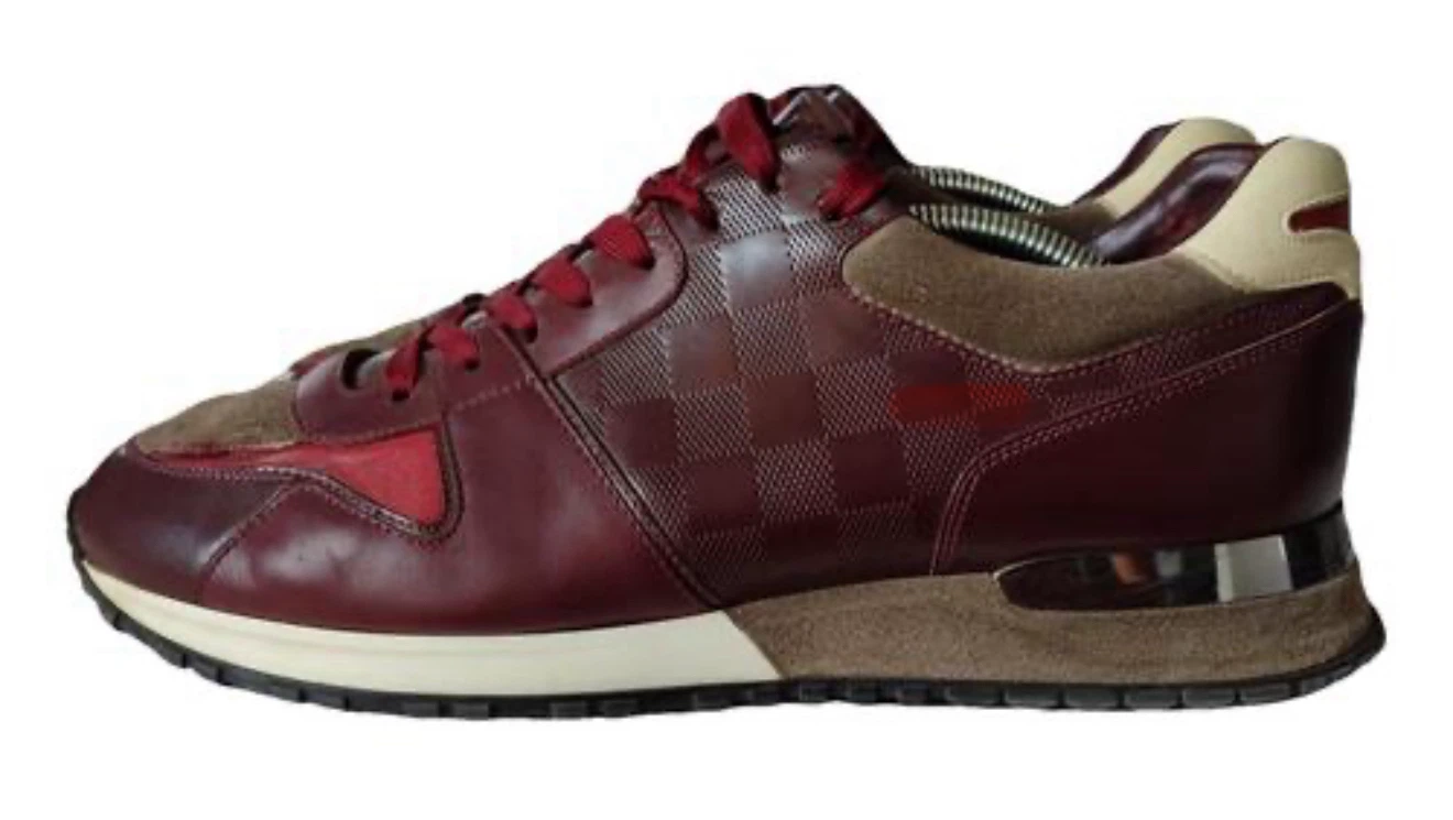 Louis Vuitton Calfskin Suede Run Away Sneakers 10.5 Bordeaux - photo 4
