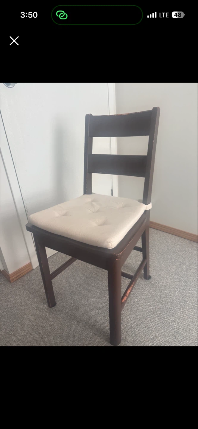 Wooden Chair with Padded Seat