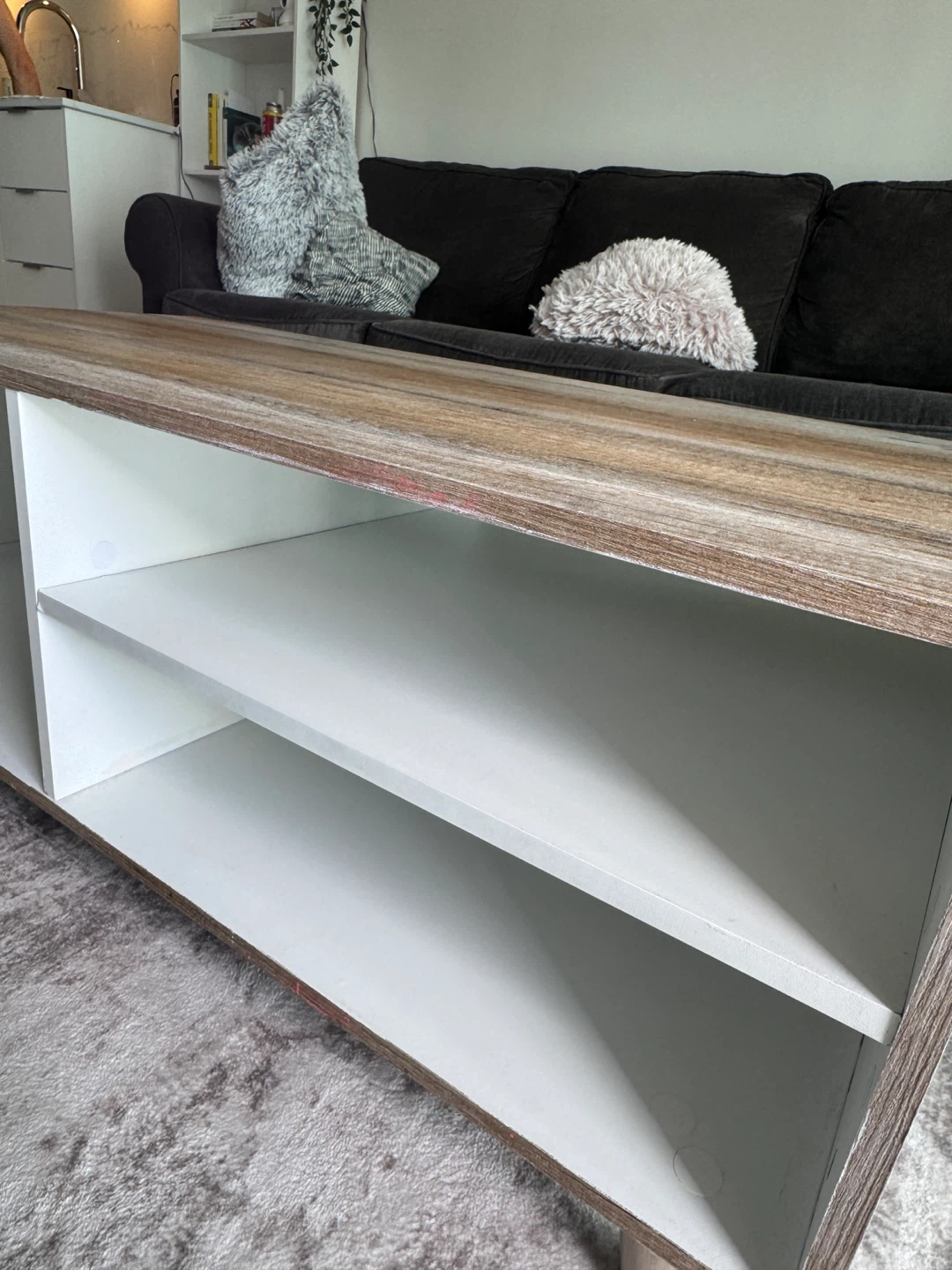 Modern Coffee Table with Storage Shelves - photo 3