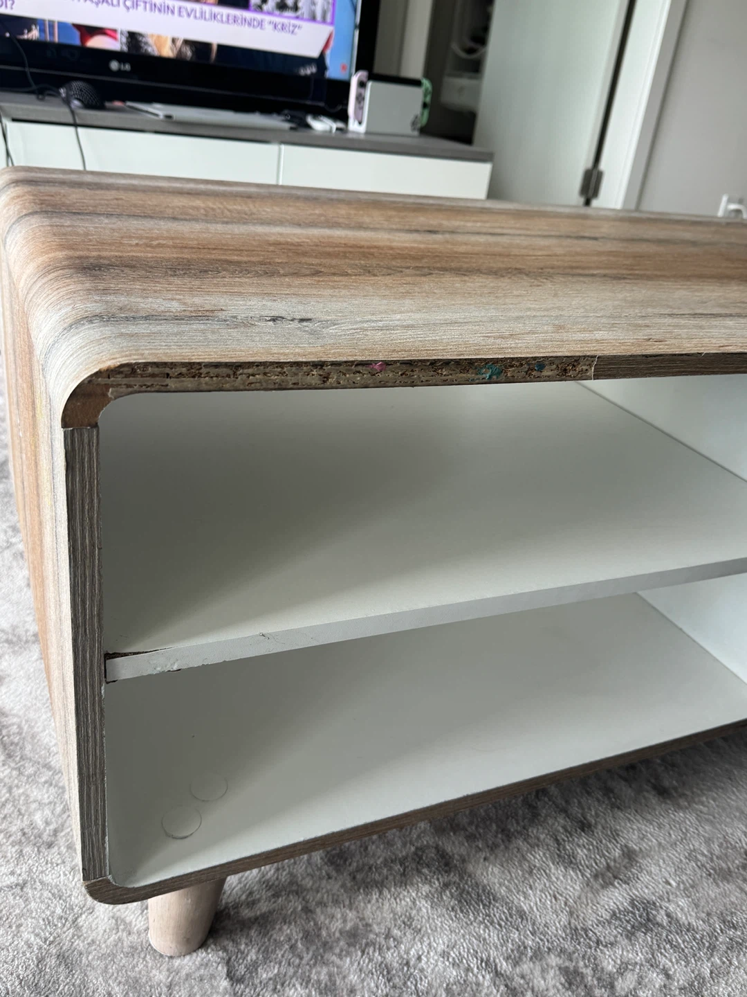 Modern Coffee Table with Storage Shelves - photo 4
