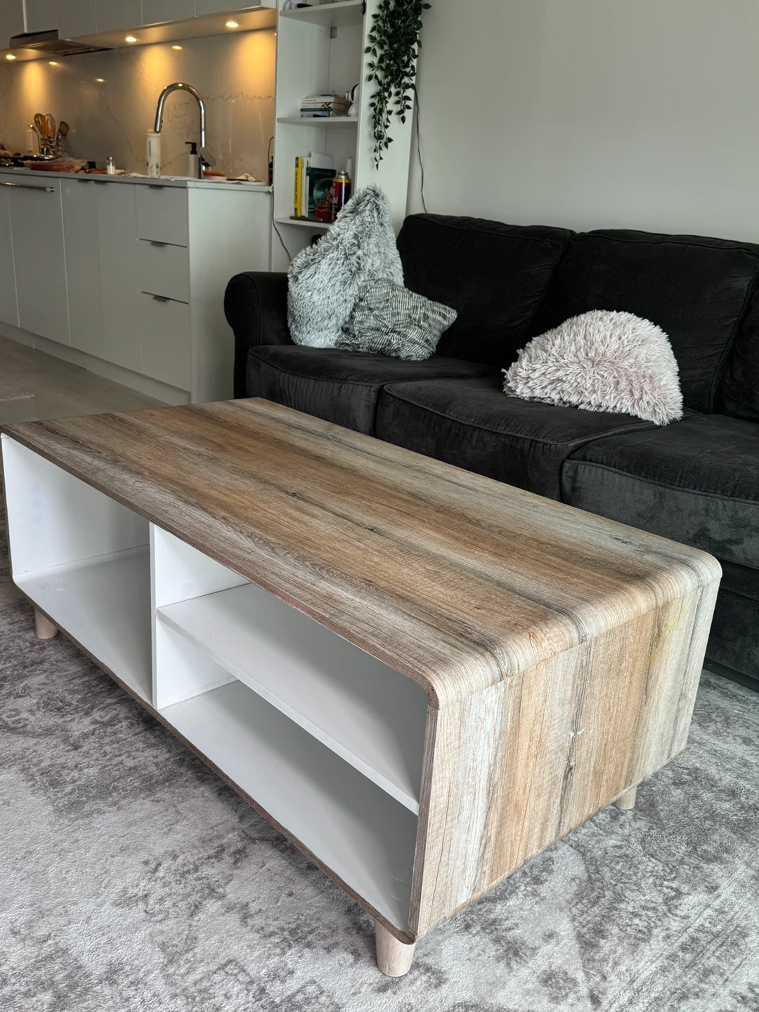 Modern Coffee Table with Storage Shelves - photo 2