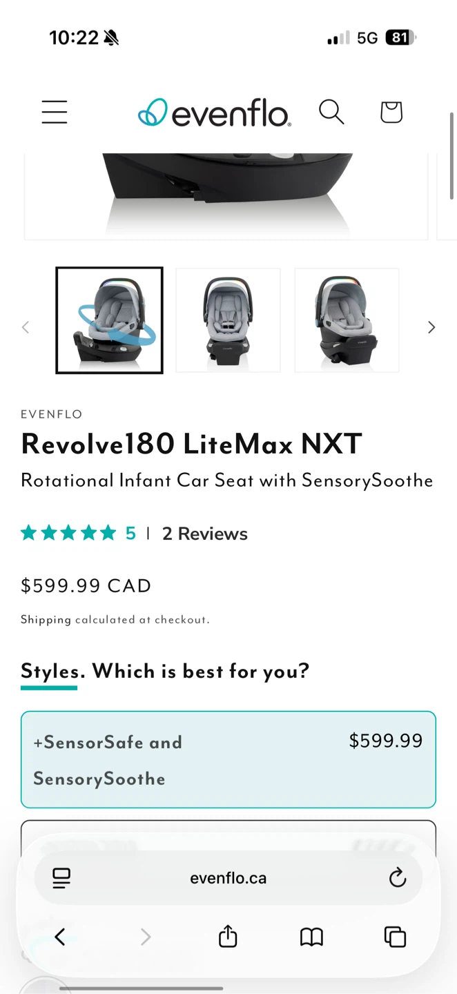 Evenflo Revolve180 LiteMax NXT Rotational Infant Car Seat - photo 2