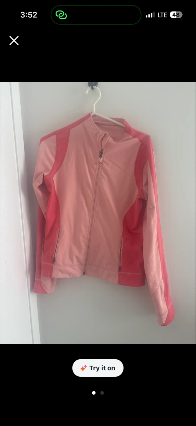 Lululemon Women's Track Jacket - Pink/Coral
