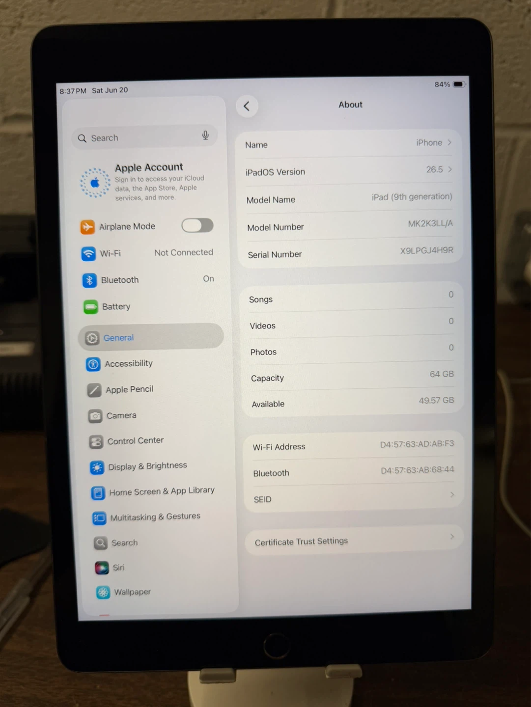 Apple iPad 9th Generation – 64GB – Space Gray – Wi-Fi