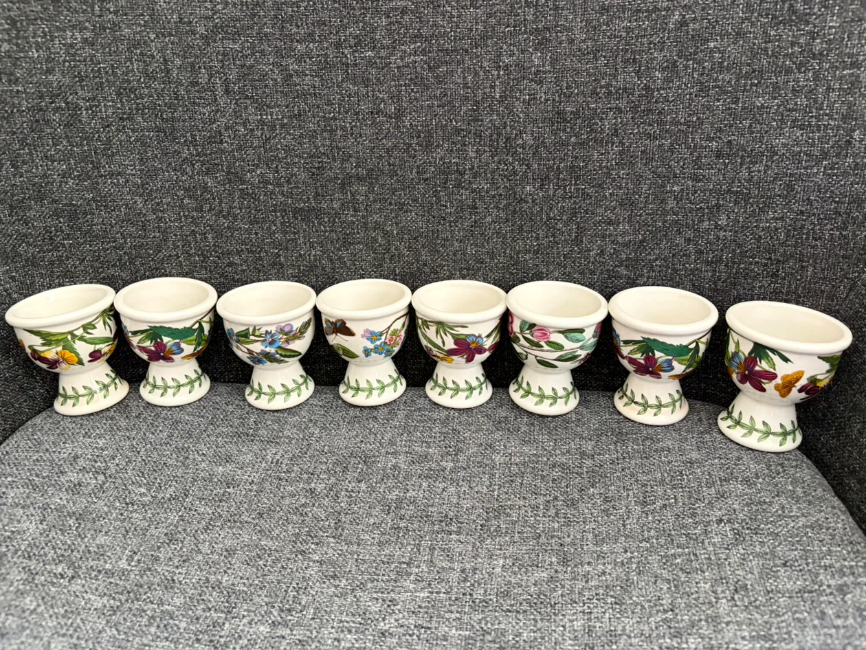 8 Portmerion Botanical Garden Egg Cups