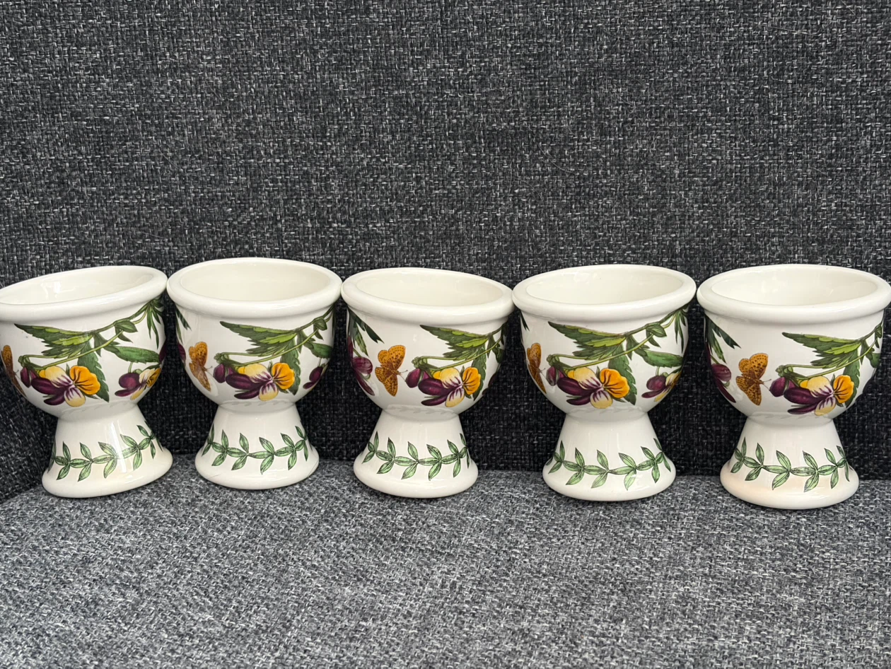 8 Portmerion Botanical Garden Egg Cups - photo 2