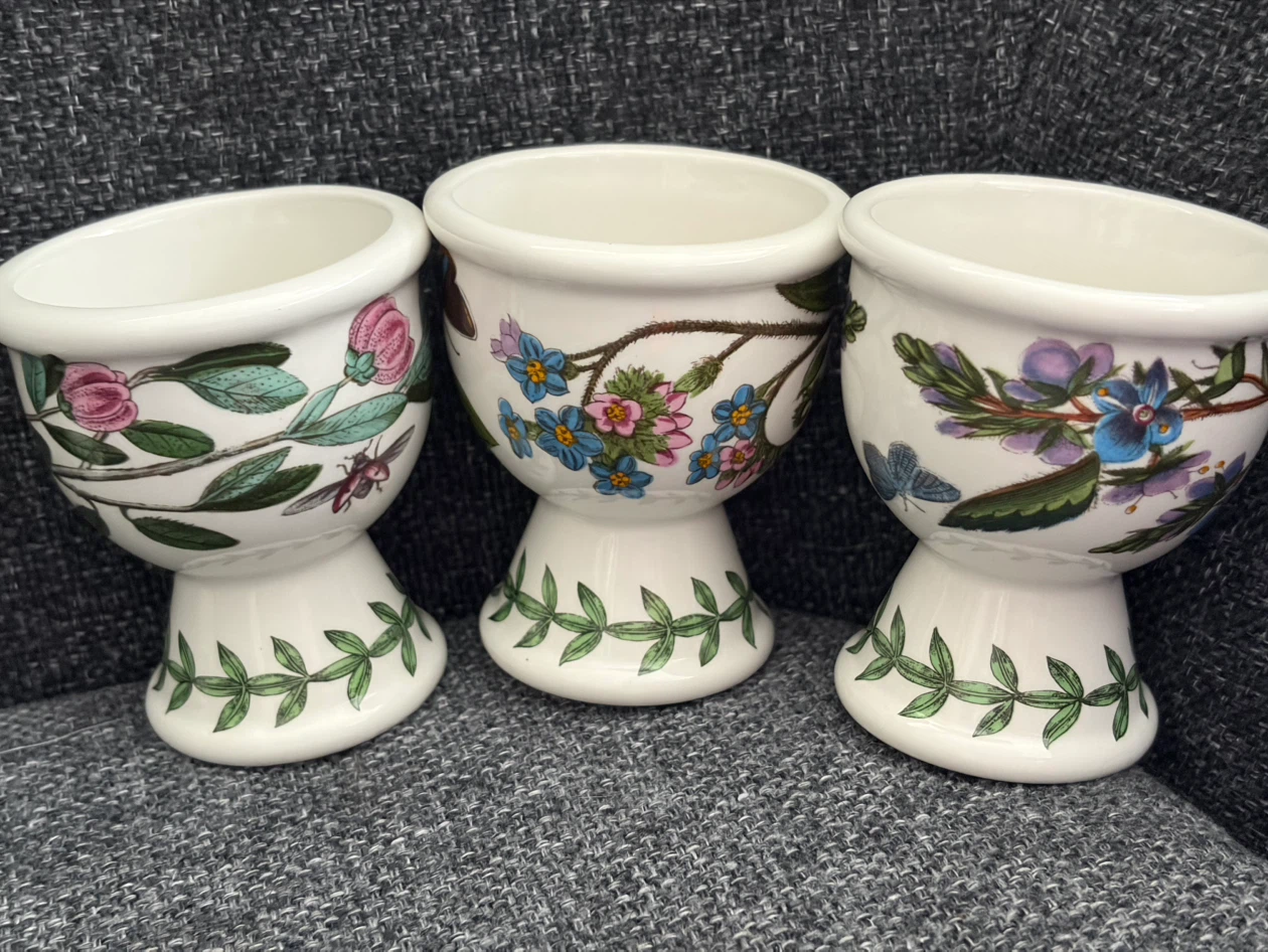 8 Portmerion Botanical Garden Egg Cups - photo 3