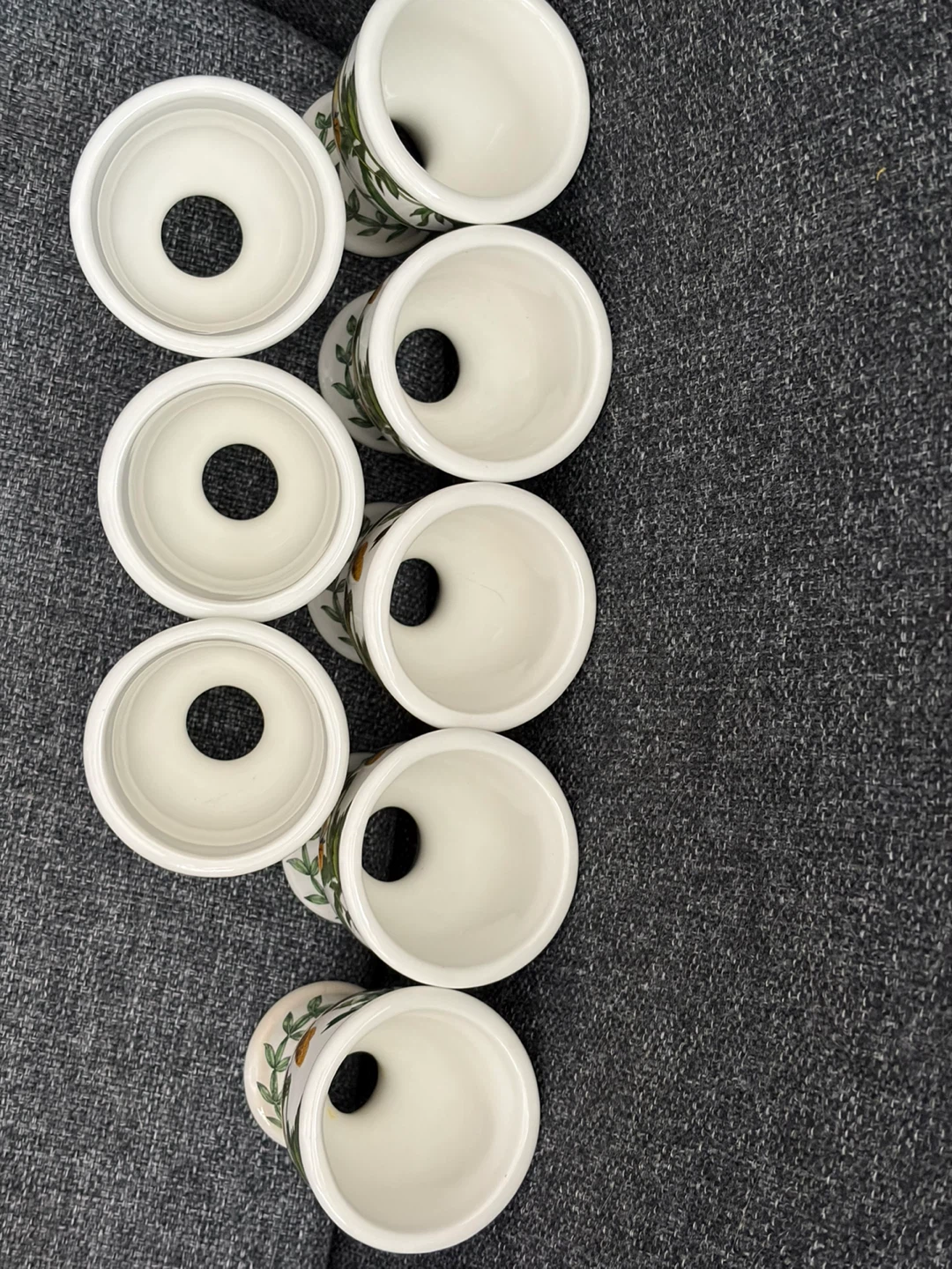 8 Portmerion Botanical Garden Egg Cups - photo 4