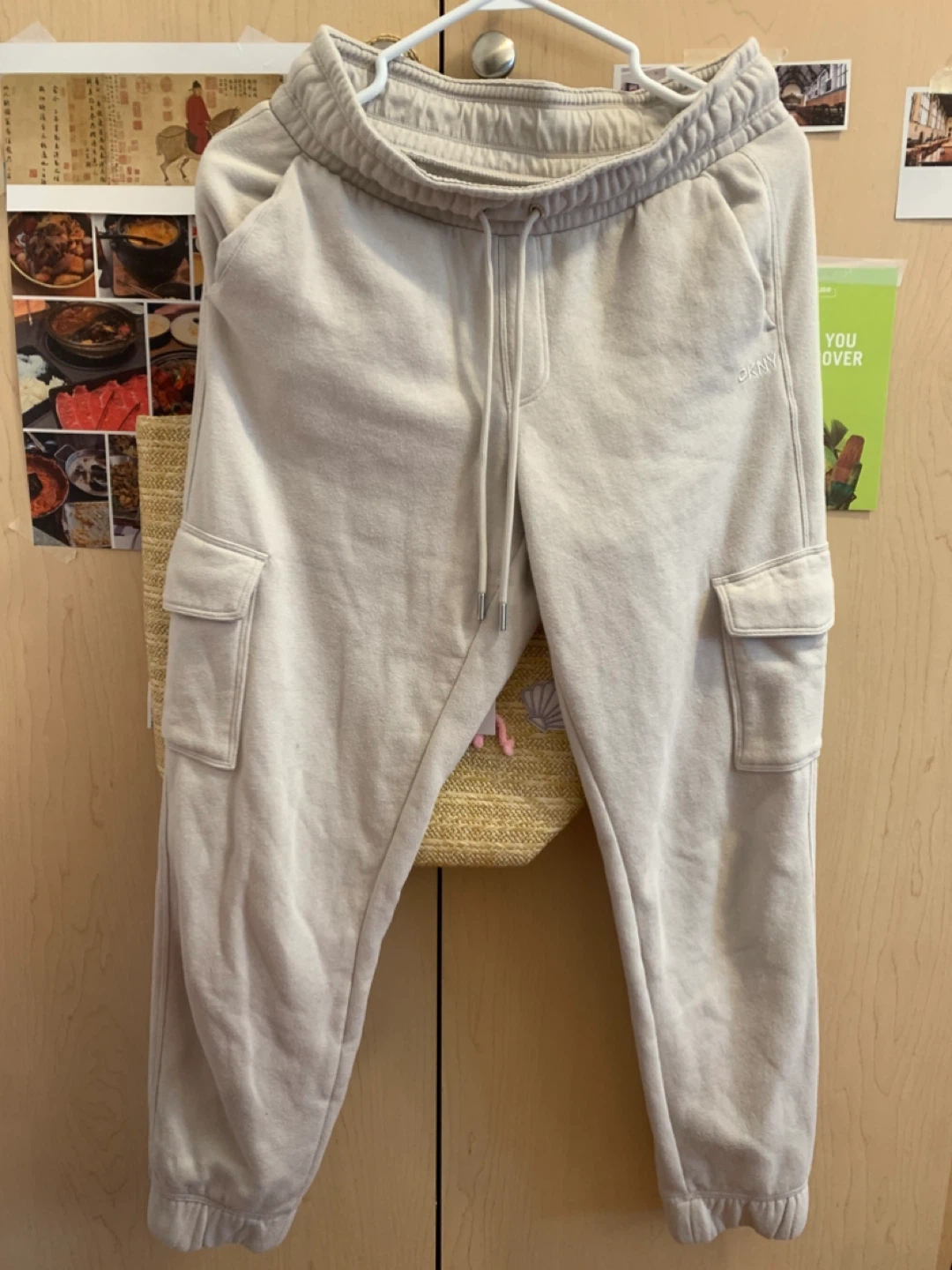 Size S Women's Fleece Lined Cargo Joggers Stretchy Sweatpants