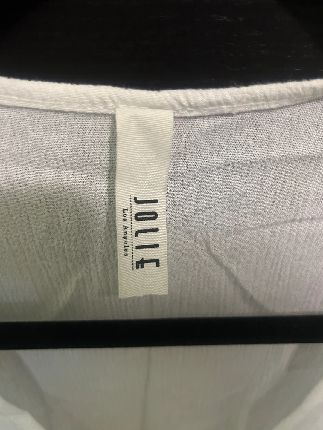 White Button Tie Front Top - photo 2