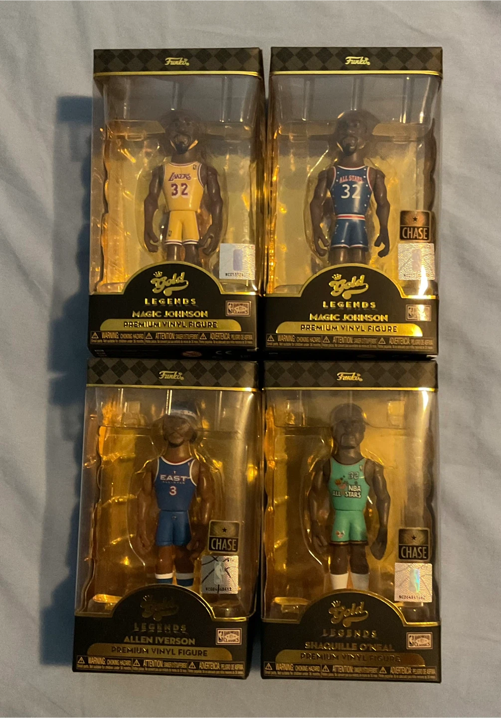 Funko Gold Legends Figures (Magic Johnson, Shaq, Allen Iveson)