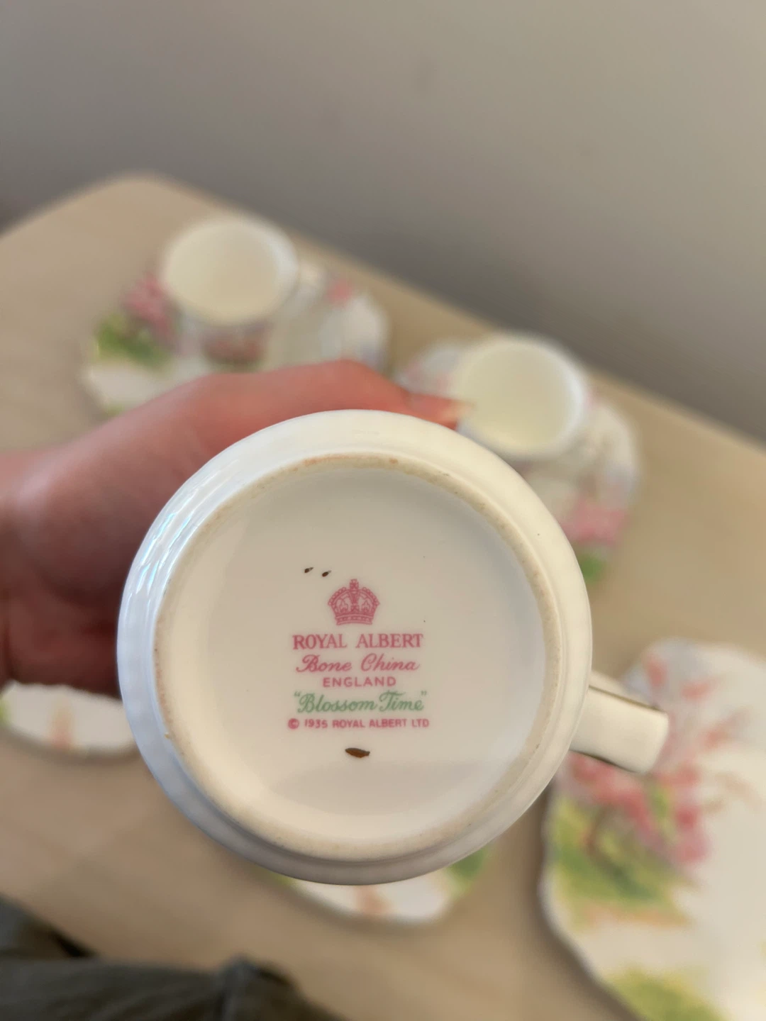 Royal Albert Blossom Time Teacup and Saucer Set with Cake Plate - photo 3
