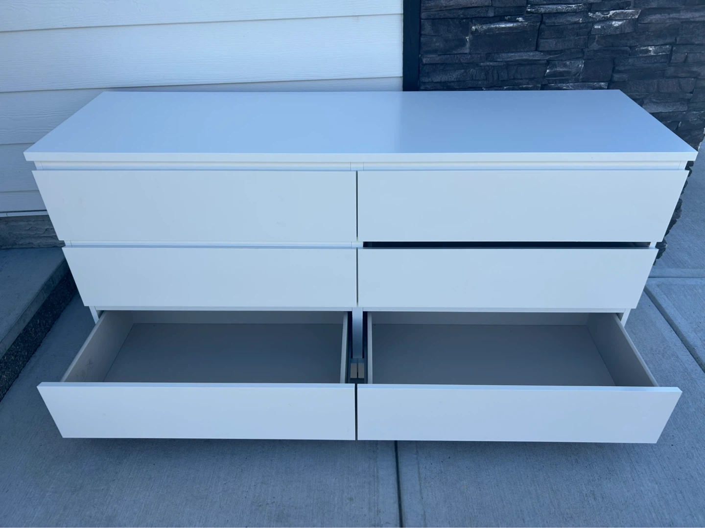 IKEA MALM white dresser 6 drawers - photo 4