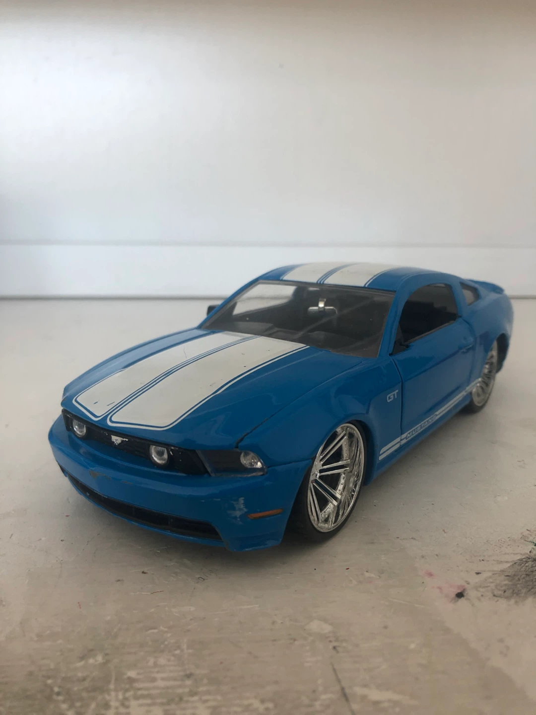 Blue Ford Mustang GT Toy Car
