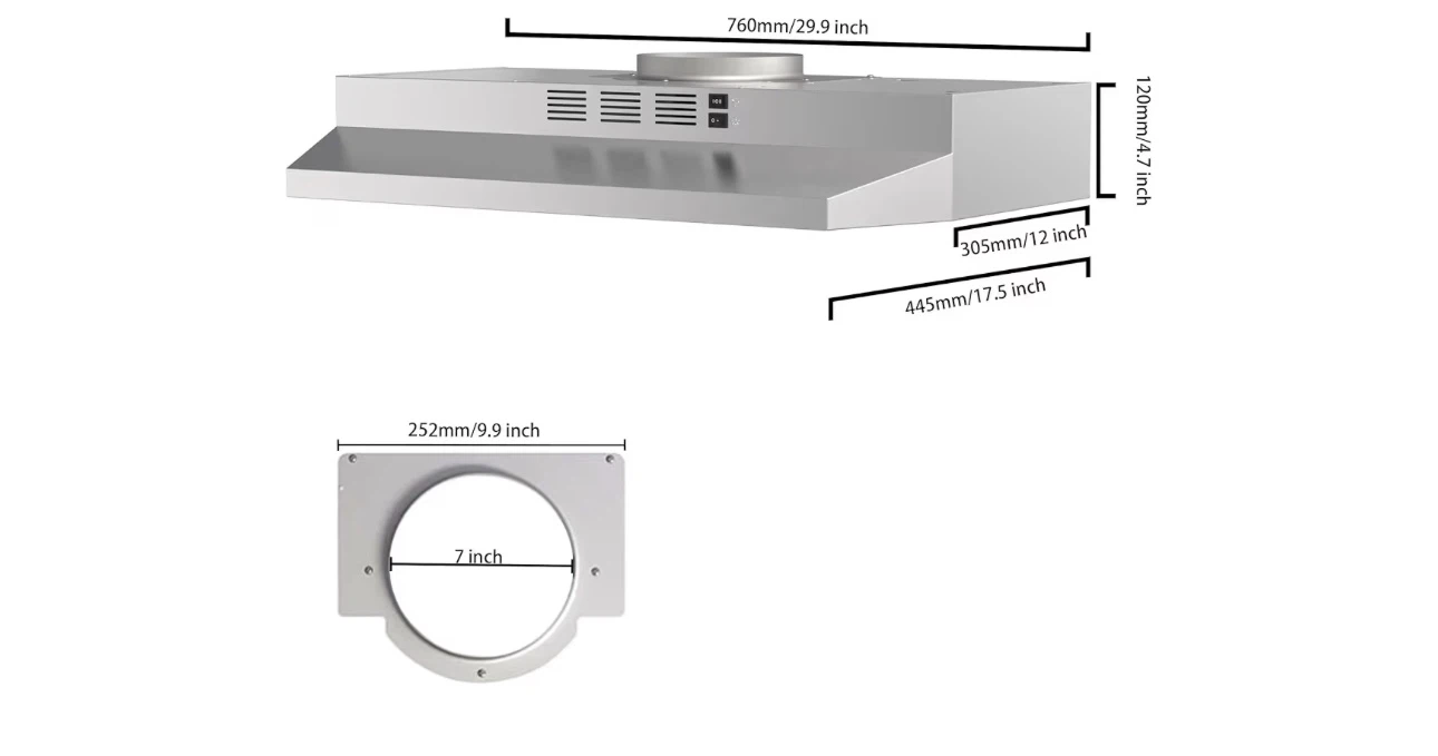 Stainless Steel Range Hood 30 inch - photo 3