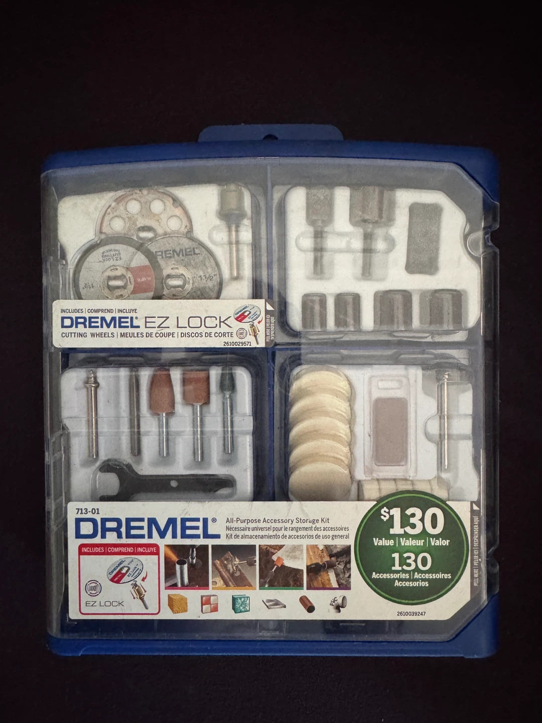 Dremel 130-Piece Accessory Kit + ROK Diamond Hole Saw Set – Like - photo 2