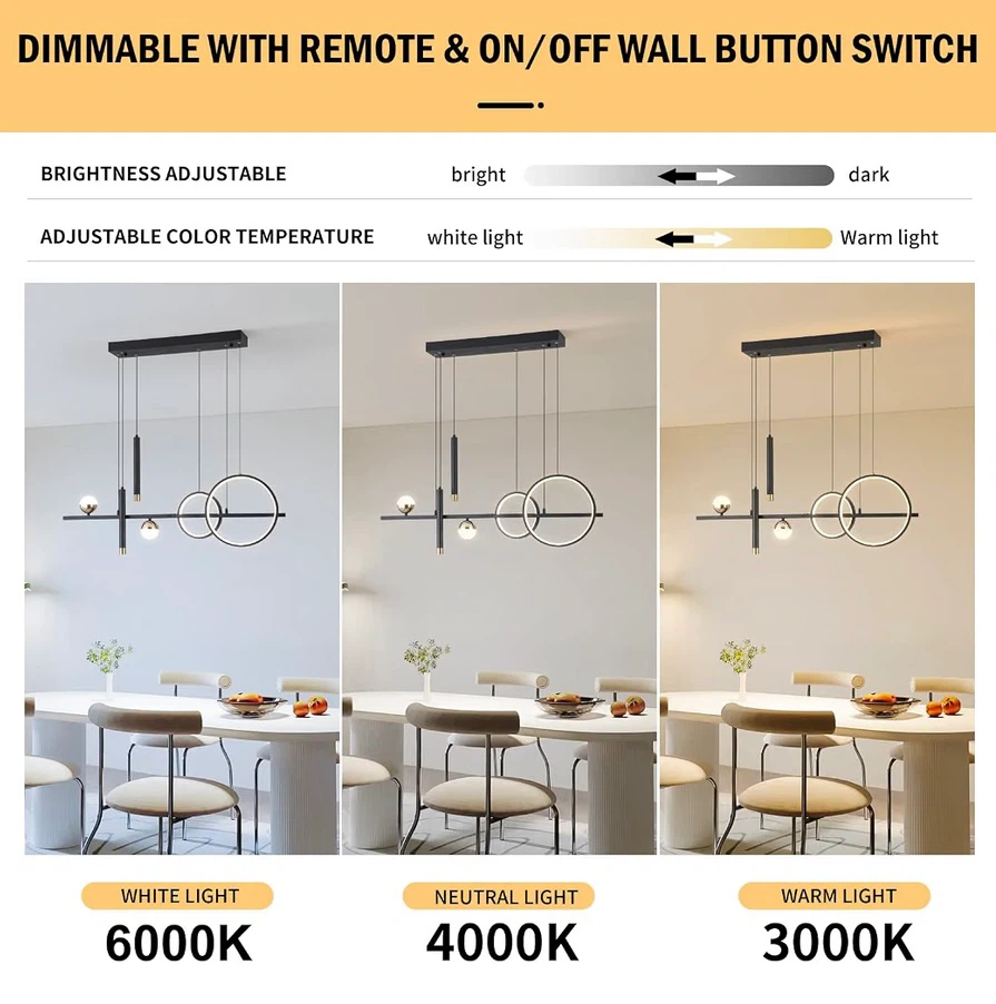 Modern LED Chandelier Pendant Light Fixture - photo 5