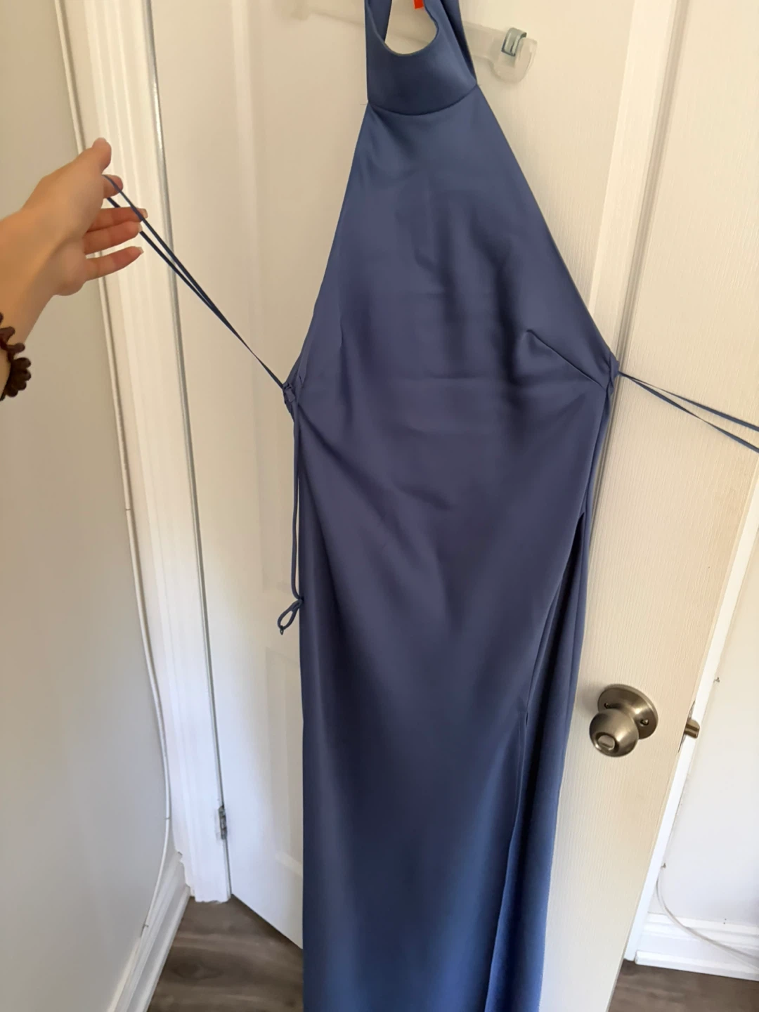 Dynamite Navy Blue Satin Maxi Dress - photo 3